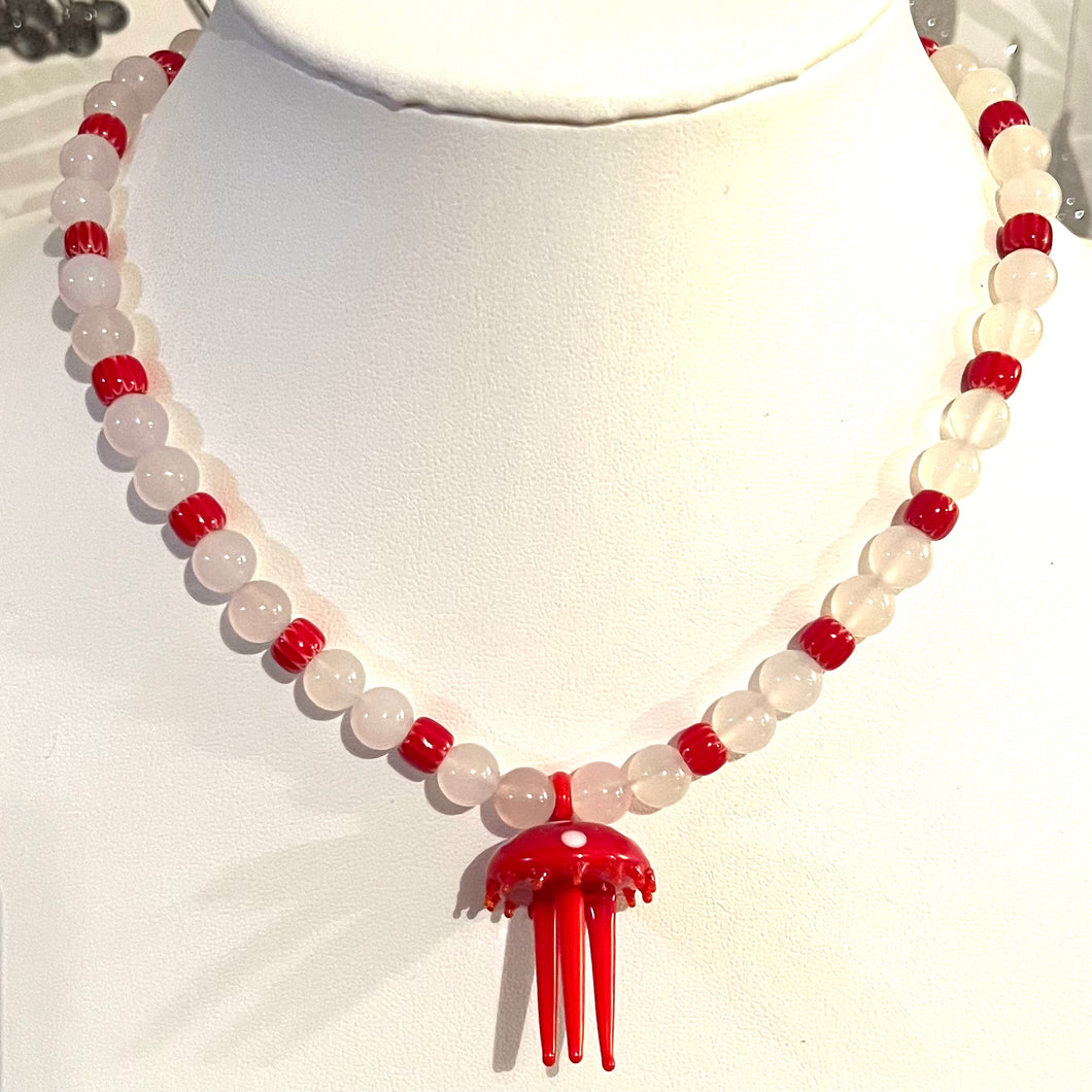 Jellyfish Red and White