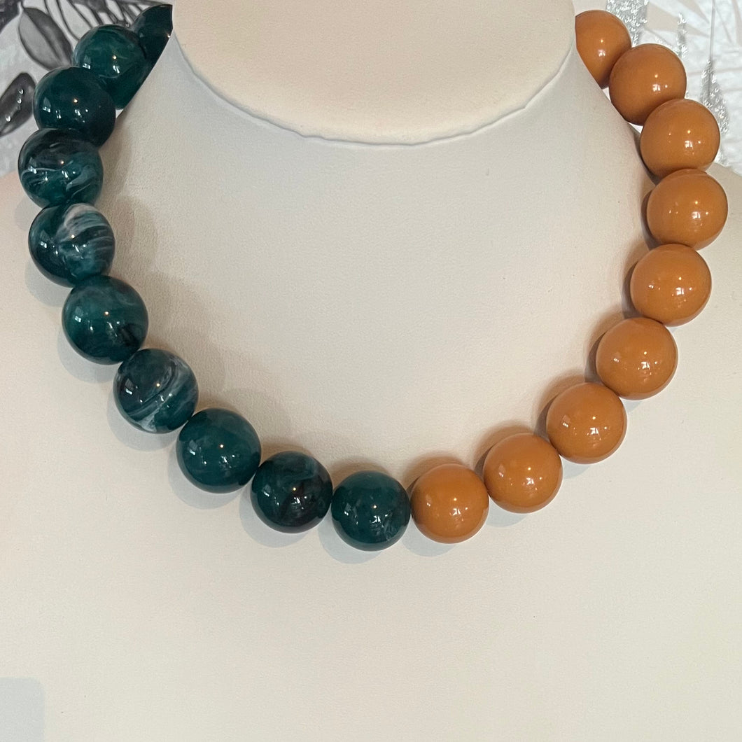 Mustard and Marbled Teal Gumball