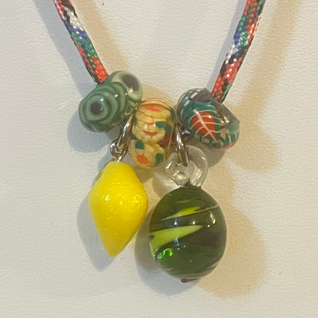 Long Para Cord Olive Necklace