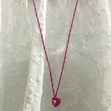 Load image into Gallery viewer, Open Heart Para Cord Necklace
