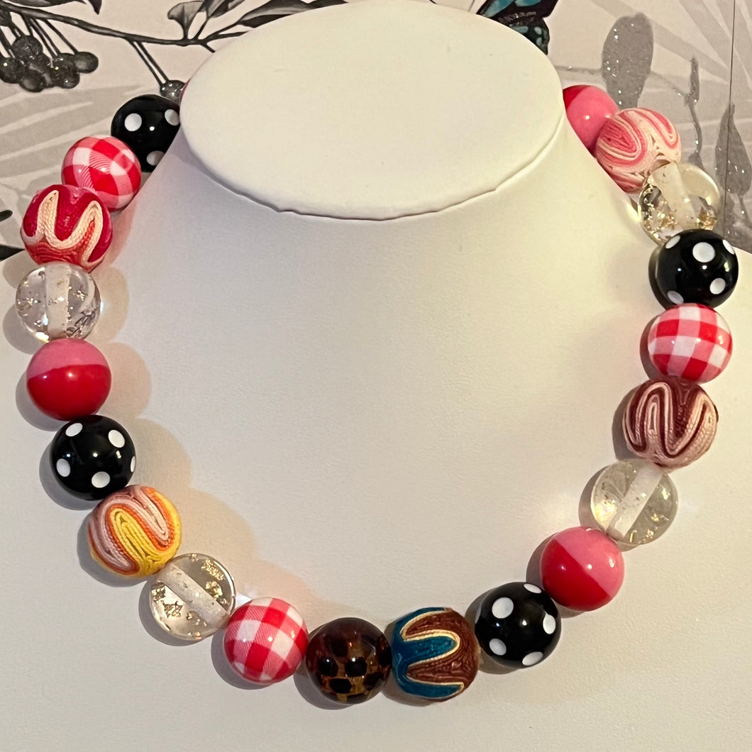 Granny Quilt Gumball Necklace