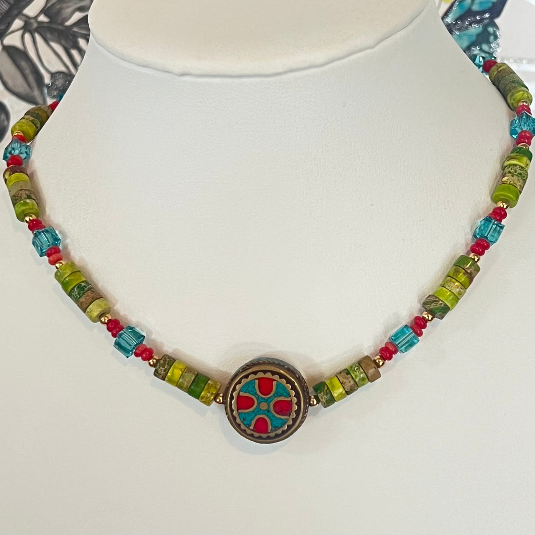 Green, Blue, and Red Tribal