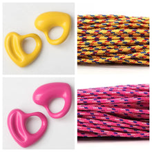 Load image into Gallery viewer, Open Heart Para Cord Necklace
