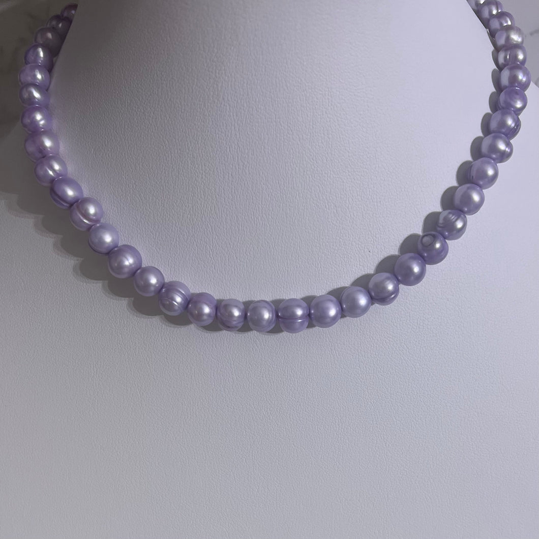 Lavender Pearl Necklace
